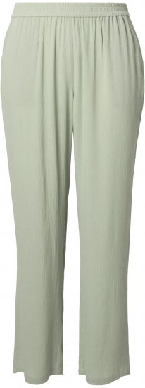 Ulla Popken Elastic Waist Crepe Pants Light Moss Green - Jeans & Pantalons Femme Grandes Tailles – Plus Size - 