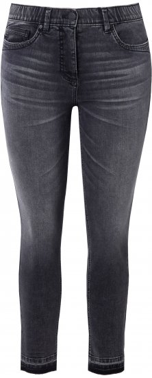 Ulla Popken Raw Edge Stretch Fit Jeans Black - Jeans & Pantalons Femme Grandes Tailles – Plus Size - 