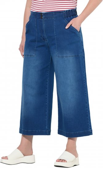Ulla Popken Denim Culottes Blue - Jeans & Pantalons Femme Grandes Tailles – Plus Size - 