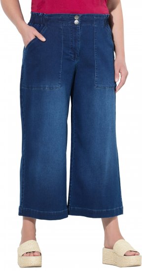 Ulla Popken Denim Culottes Denim Blue - Jeans & Pantalons Femme Grandes Tailles – Plus Size - 