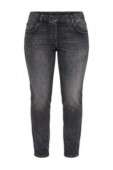Ulla Popken Vintage Wash Jeggings Black - Leggings - Leggings grande taille