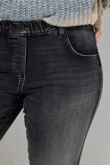 Ulla Popken Vintage Wash Jeggings Black - Leggings - Leggings grande taille