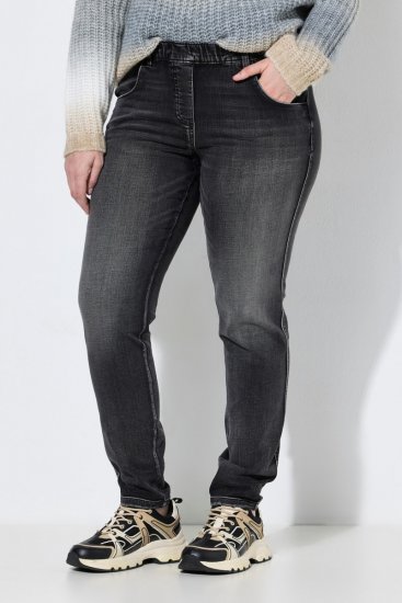 Ulla Popken Vintage Wash Jeggings Black - Leggings - Leggings grande taille