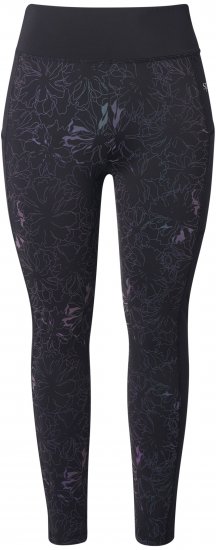 Ulla Popken Quick Drying Flower Print Leggings Black - Jeans & Pantalons Femme Grandes Tailles – Plus Size - 