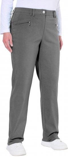 Ulla Popken Thermal Stretch Fit Mony Pants Graphite Grey - Jeans & Pantalons Femme Grandes Tailles – Plus Size - 