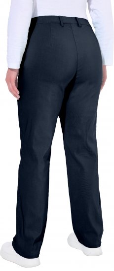 Ulla Popken Thermal Stretch Fit Mony Pants Navy - Jeans & Pantalons Femme Grandes Tailles – Plus Size - 