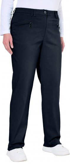 Ulla Popken Thermal Stretch Fit Mony Pants Navy Blue - Jeans & Pantalons Femme Grandes Tailles – Plus Size - 