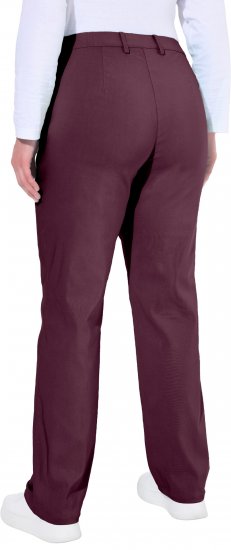 Ulla Popken Thermal Stretch Fit Mony Pants Aubergine - Jeans & Pantalons Femme Grandes Tailles – Plus Size - 