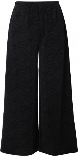 Ulla Popken Wide Leg Elastic Waist Glitter Pants Black - Jeans & Pantalons Femme Grandes Tailles – Plus Size - 