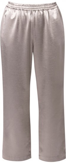 Ulla Popken Metallic Satin Elastic Waist Pants Orange - Jeans & Pantalons Femme Grandes Tailles – Plus Size - 