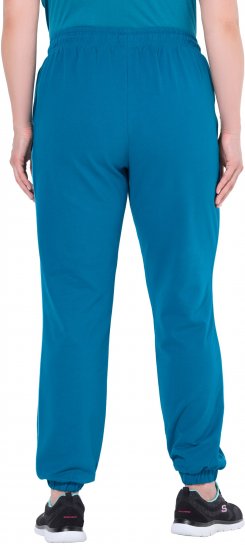 Ulla Popken Contrast Piping Joggers Blue - Jeans & Pantalons Femme Grandes Tailles – Plus Size - 