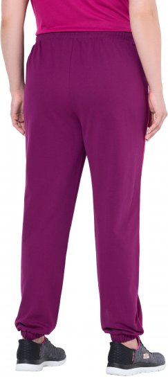 Ulla Popken Contrast Piping Joggers Purple - Ulla Popken - 