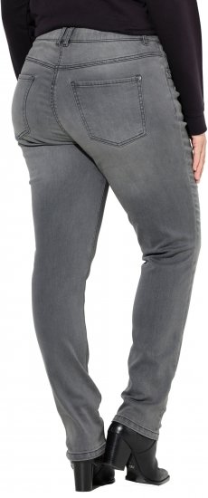 Ulla Popken Rivet Studded Stretch Fit Jeans Grey Denim - Jeans & Pantalons Femme Grandes Tailles – Plus Size - 