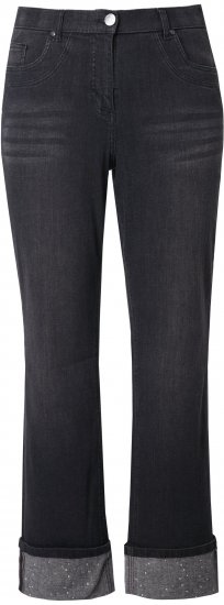 Ulla Popken Rhinestone Studded Jeans Grey - Jeans & Pantalons Femme Grandes Tailles – Plus Size - 