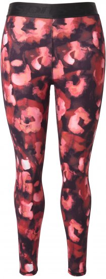 Ulla Popken Abstract Flower Print Performance Leggings Red - Jeans & Pantalons Femme Grandes Tailles – Plus Size - 