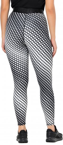 Ulla Popken Polka Dot Performance Leggings Black - Jeans & Pantalons Femme Grandes Tailles – Plus Size - 