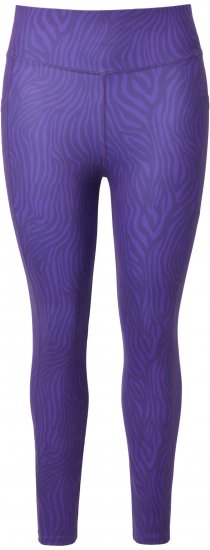 Ulla Popken Neon Zebra Print Performance Leggings Purple - Jeans & Pantalons Femme Grandes Tailles – Plus Size - 