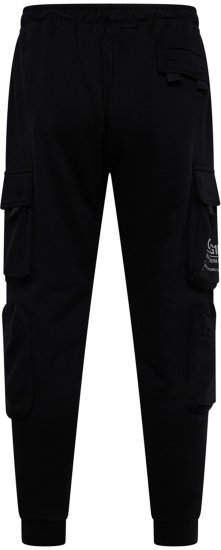 Kam Jeans 244 Raw Denim Cargo PKT Jog Pants Black - Jeans et pantalons - Jeans et Pantalons grande taille 