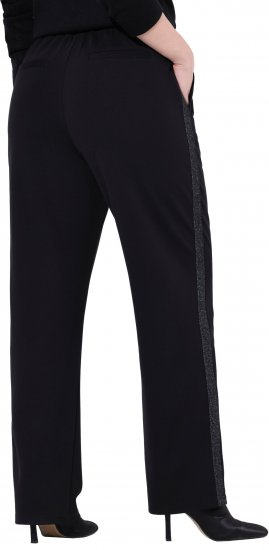 Ulla Popken Rose Wide Leg Stretch Waist Trousers Black - Jeans & Pantalons Femme Grandes Tailles – Plus Size - 