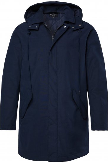 Boston Park 844403 Parka with Hood Navy - Vestes - Vestes Homme Grandes Tailles