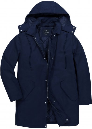 Boston Park 844403 Parka with Hood Navy - Vestes - Vestes Homme Grandes Tailles