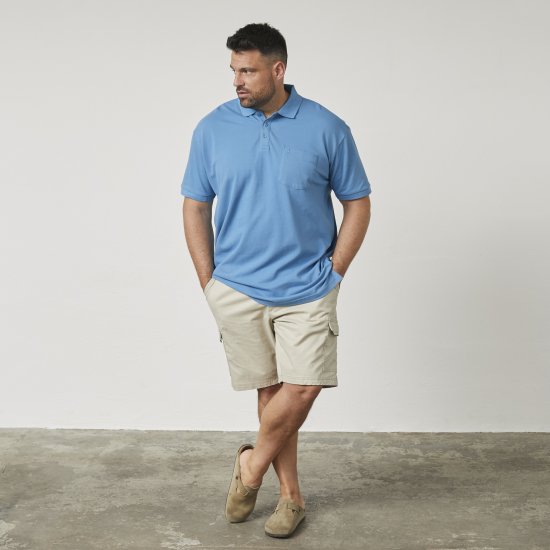 North Latitude 61011 Polo Piqué Bleu - Polos - Polos homme grande taille