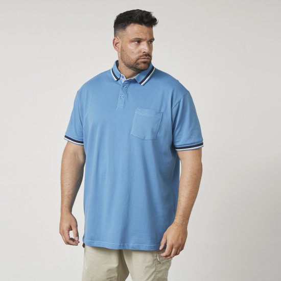 North Latitude 61128 Polo Piqué Superflex Bleu - Polos - Polos homme grande taille
