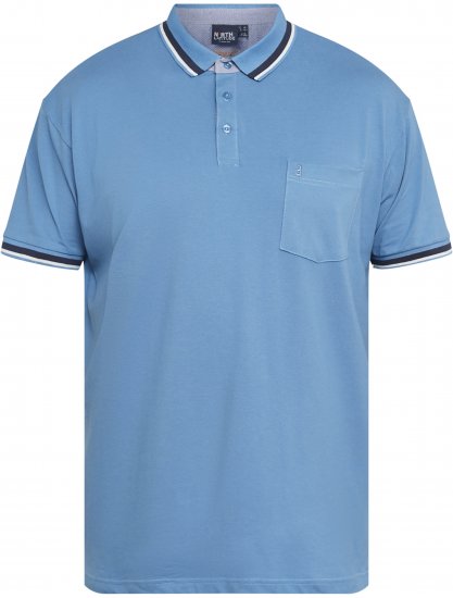 North Latitude 61128 Polo Piqué Superflex Bleu - Polos - Polos homme grande taille