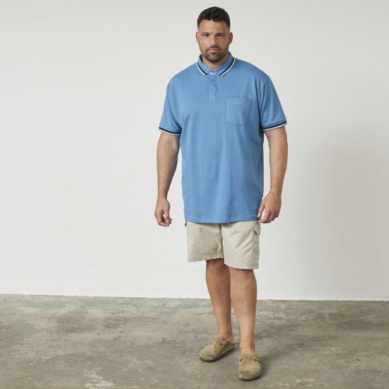 North Latitude 61128 Polo Piqué Superflex Bleu - Polos - Polos homme grande taille