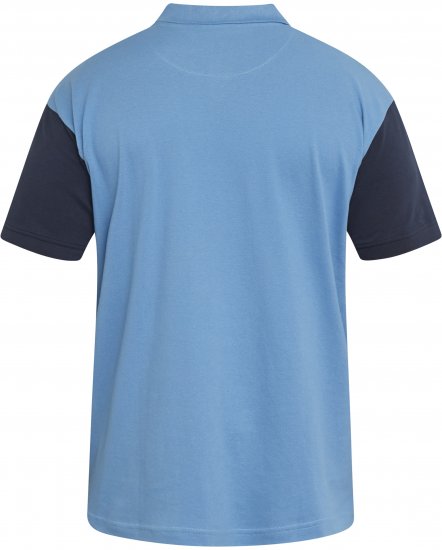 North Latitude 61131 Polo Piqué avec Manches Contrastées et Broderie Bleu - Polos - Polos homme grande taille