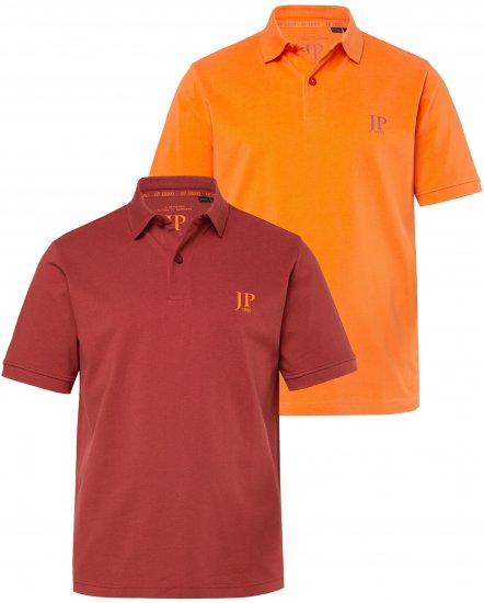 JP1880 Polo Shirts 2-pack Piqué Red Orange - Polos - Polos homme grande taille