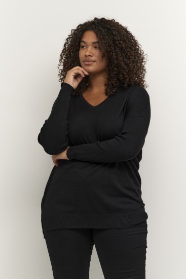 Kaffe Curve Machi Knit Pull Noir profond - Sweatshirts & hoodies - 