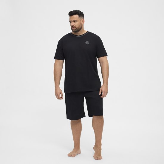 North Latitude Pyjama Shorts Black - Pyjamas/vêtements de détente - Pyjamas Grande Taille pour Hommes