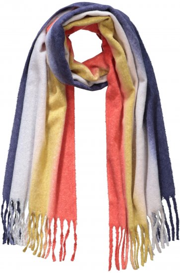 Ulla Popken Ombre Rainbow Stripe Scarf Night Blue - Accessoires - 