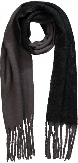 Ulla Popken Fringed Edge Boucle Scarf Green - Accessoires - 