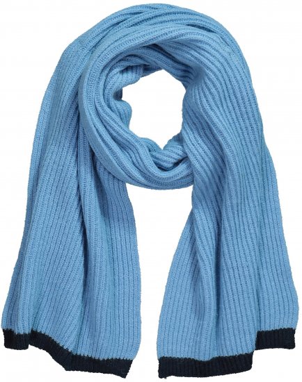 Ulla Popken Two Tone Knit Scarf Light Cornflower - Accessoires - 