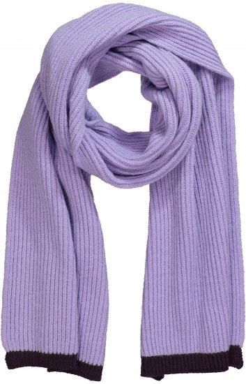 Ulla Popken Two Tone Knit Scarf Lavender - Accessoires - 
