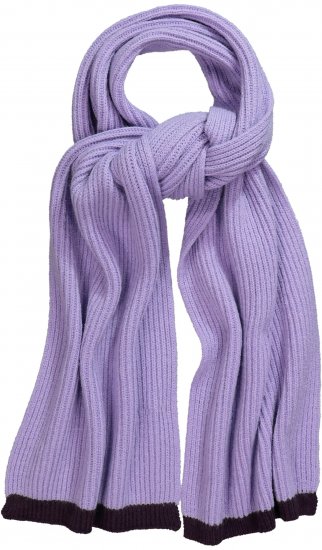 Ulla Popken Two Tone Knit Scarf Lavender - Accessoires - 