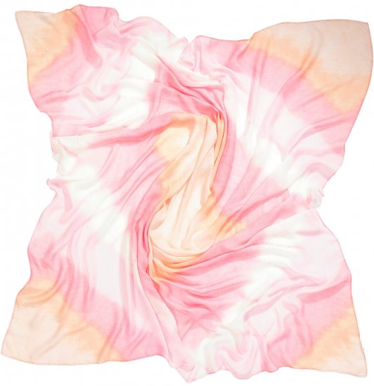 Ulla Popken Square Tie Dye Scarf Light Pink - Accessoires - 