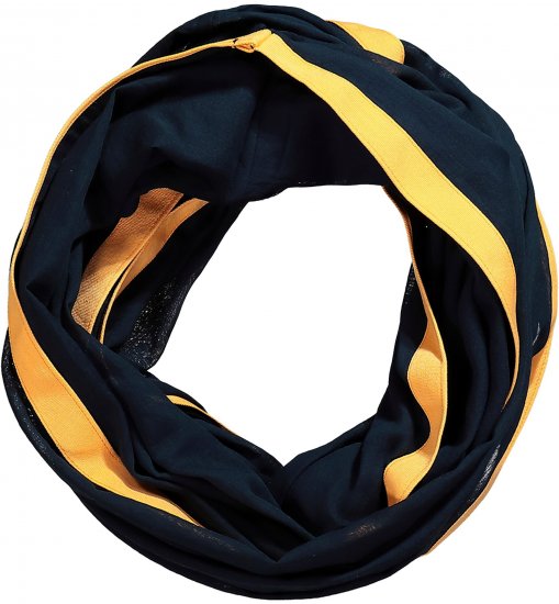 Ulla Popken Neon Stripe Infinity Scarf Navy - Accessoires - 