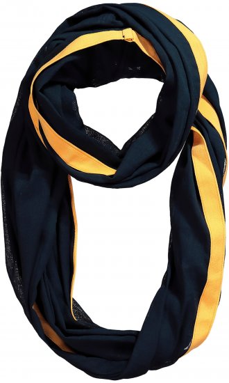 Ulla Popken Neon Stripe Infinity Scarf Navy - Accessoires - 