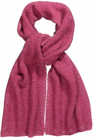 Ulla Popken Garter Stitch Knit Scarf Pink - Accessoires - 