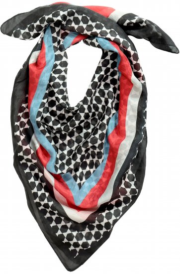 Ulla Popken Silk Scarf Black - Accessoires - 