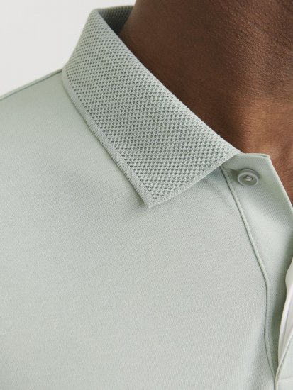 Jack & Jones Rodney Short Sleeve Polo Aqua Gray - Polos - Polos homme grande taille