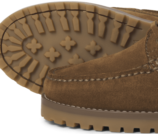 Jack & Jones Brooklyn Suede Boat Loafers Cognac - Chaussures homme 40-52 - 