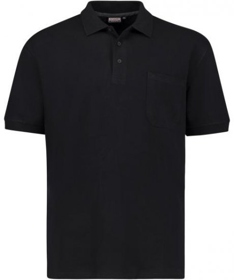 Adamo 139311 Poloshirt RF Black - Polos - Polos homme grande taille