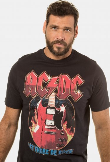JP1880 ACDC - Let There Be Rock Vintage looking Band T-Shirt Black - T-shirts - T-shirts Homme Grande Taille