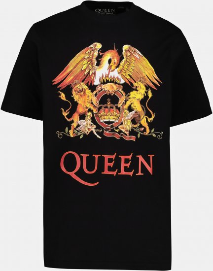 JP1880 Queen Graphic Comfort Fit Band T-Shirt Black - T-shirts - T-shirts Homme Grande Taille