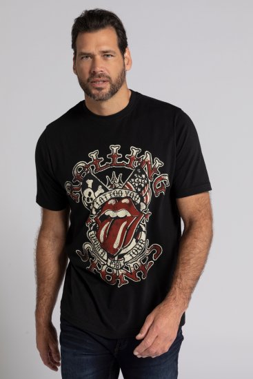 JP1880 Rolling Stones Graphic Comfort Fit Band T-Shirt Black - T-shirts - T-shirts Homme Grande Taille