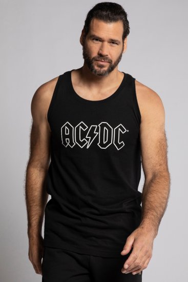 JP1880 AC/DC Graphic Comfort Fit Band Tank Top Black - T-shirts - T-shirts Homme Grande Taille